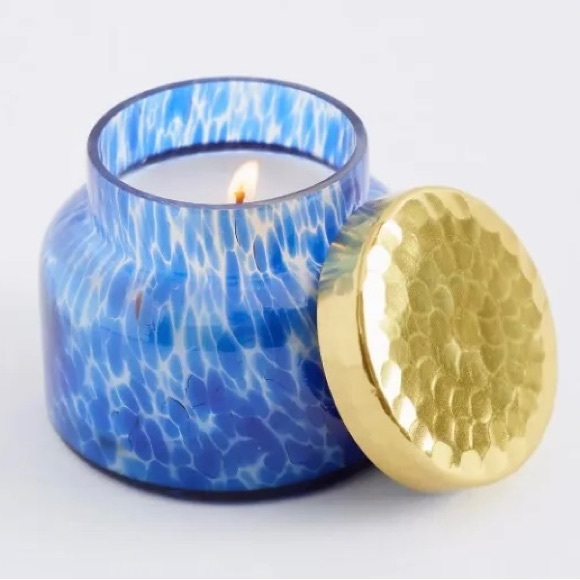 Anthropologie Accents Capri Blue Coastal Capri Confetti Glass Jar Candle New Poshmark
